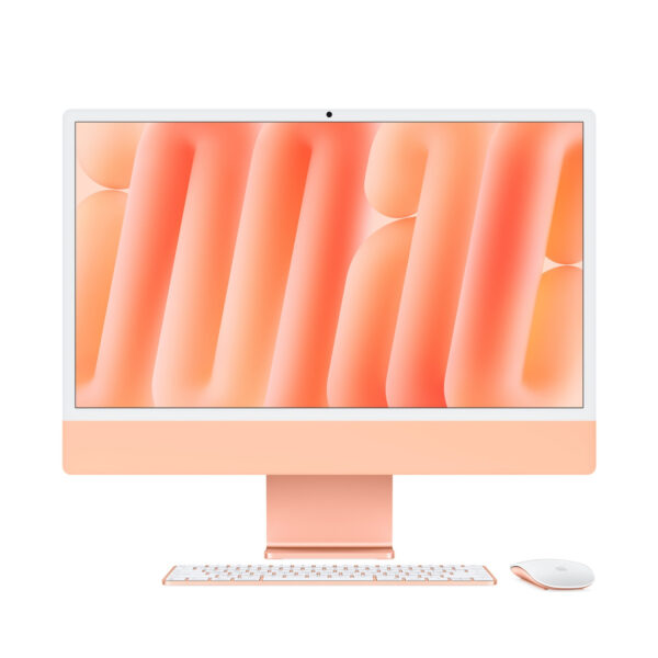 Apple iMac 24" M4 with 8-Core CPU & 8-Core GPU, 16GB RAM, 512GB SSD, English/Arabic Keyboard - Orange