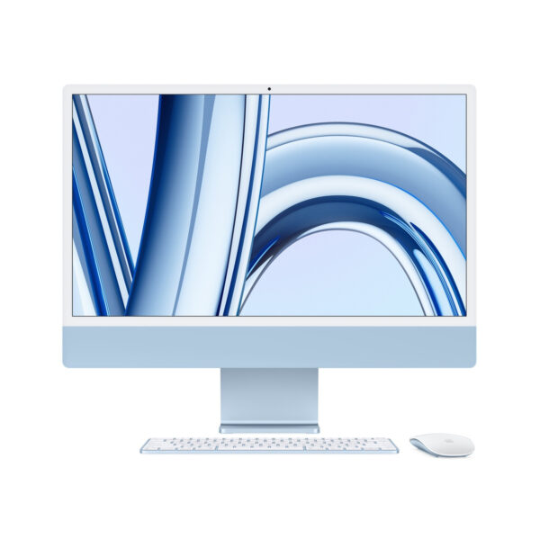 Apple iMac 24"M3, 8-Core CPU, 10-Core GPU, 8GB RAM, 512GB SSD, English/Arabic Keyboard – Blue