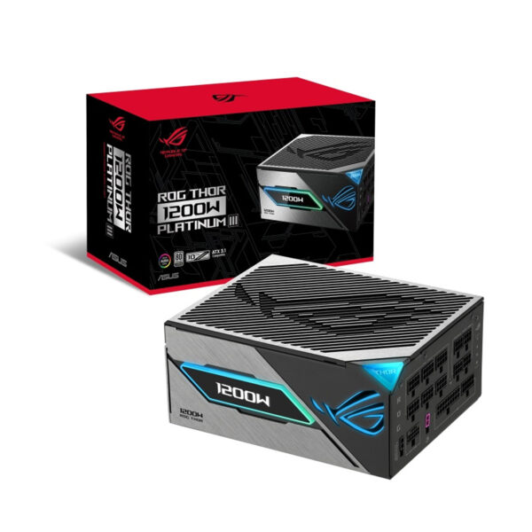 Asus ROG Thor 1200W 80 Plus Platinum III ATX 3.1 Compatible Gaming Power Supply with Magnetic OLED Display