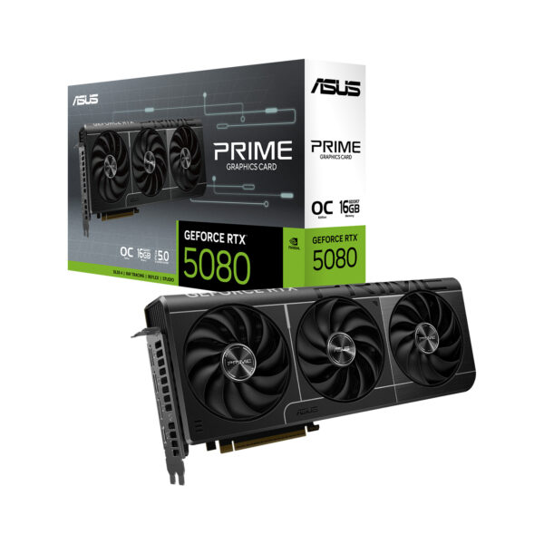 ASUS Prime GeForce RTX 5080 16GB GDDR7 OC Edition Graphics Card - Black