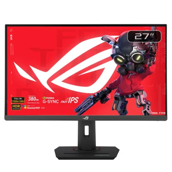 Asus ROG Strix XG279CNS 27" FHD 380Hz 0.3ms IPS Gaming Monitor with HDR400, HDMI 2.1, USB-C, and Standard Ports – Black