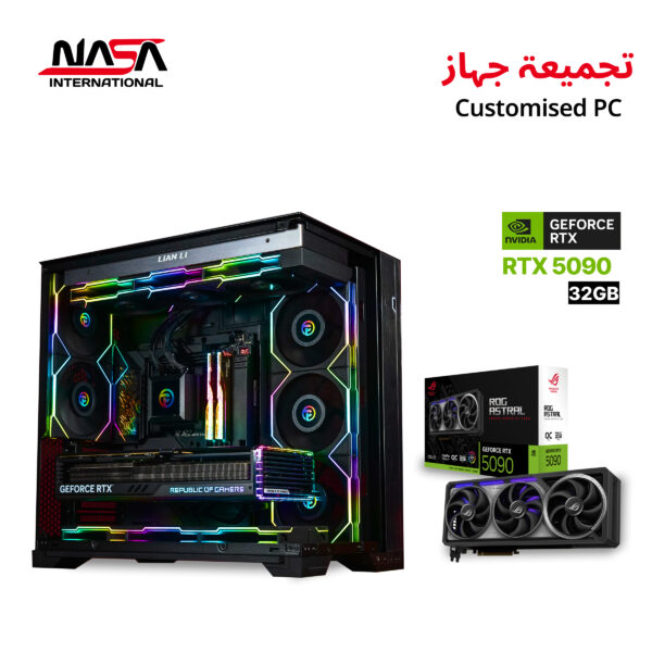 Intel Core i9-14900K, Z790 Aorus Master X, 64GB G.Skill DDR5 RAM, 2TB Kingston SSD, ASUS Astral RTX 5090 32GB, ASUS ROG Ryuo 360mm Liquid Cooler, ASUS ROG Strix 1200W PSU, Lian Li Vision Compact Black Case, and Lian Li Uni Fan SL-INF (2 packs)