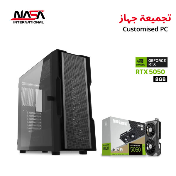 Intel i5-12400F, ASUS Prime H610M-K ARGB, G.Skill 16GB DDR5 RAM, Kingston 1TB SSD, ZOTAC Twin Edge RTX 5050 8GB, G PRO Air Cooler, G PRO 750W PSU, DarkFlash DK431 Case – Black.