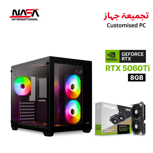 AMD Ryzen 5 9600X, MSI Pro B650M-B, 32GB DDR5 RAM, 1TB M.2 SSD, Zotac Twin Edge RTX 5060 Ti 8GB, Acer 240mm Liquid Cooler, 850W Gold Plus PSU, Aerocool Dryft V2 Case – Black.