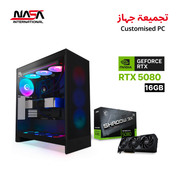 AMD Ryzen 7 9800X3D • Gigabyte X870E Aorus Elite WiFi 7 • 32GB DDR5 RAM • 2TB SSD • MSI Shadow 3X RTX 5080 16GB • L360 Liquid Cooler • 1000W PSU • NZXT H7 Flow (Black) • Windows 11 Pro