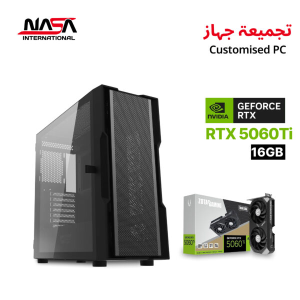 Intel Core i5-14400F, Asus H610M-K ARGB, 32GB DDR5 RAM, 1TB M.2 SSD, Zotac Twin Edge RTX 5060Ti 16GB, L240 Liquid Cooler, 750W PSU, Darkflash Case - Black, Win 11 Pro