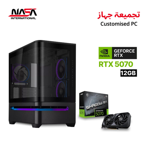 AMD Ryzen 7 9700X, MSI B650M-B, 32GB DDR5 RAM, 1TB SSD, MSI Shadow 2× RTX 5070 12GB, L240 Liquid Cooler, 850W PSU, ASUS Prime P202 Case – Black, Win 11 Pro