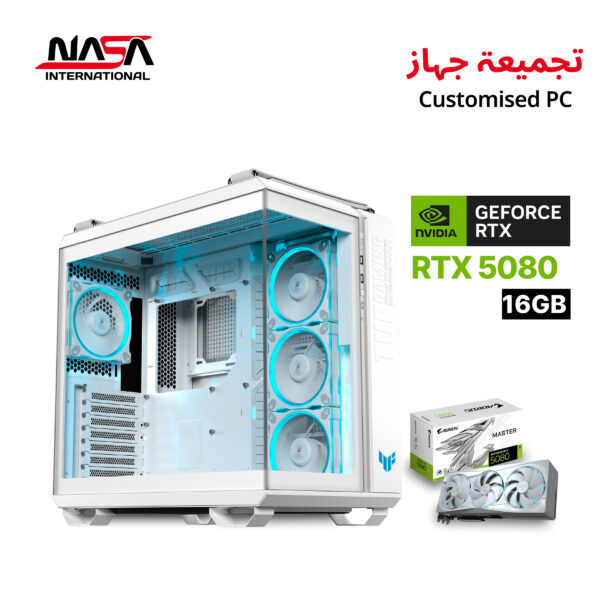 AMD Ryzen 7 9800X3D, ASUS ROG Strix X870-A White, 32GB DDR5 RGB RAM (White), 2TB M.2 SSD, AORUS Master RTX 5080 16GB (White), ASUS ROG Strix LC II 360 ARGB Liquid Cooler (White), Corsair 1000W PSU (White), ASUS TUF GT502 Case (White), Win 11 Pro