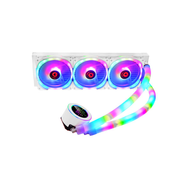 GameOn Kraken N360 360mm LCD Display Liquid Cooler With ARGB Tube - White