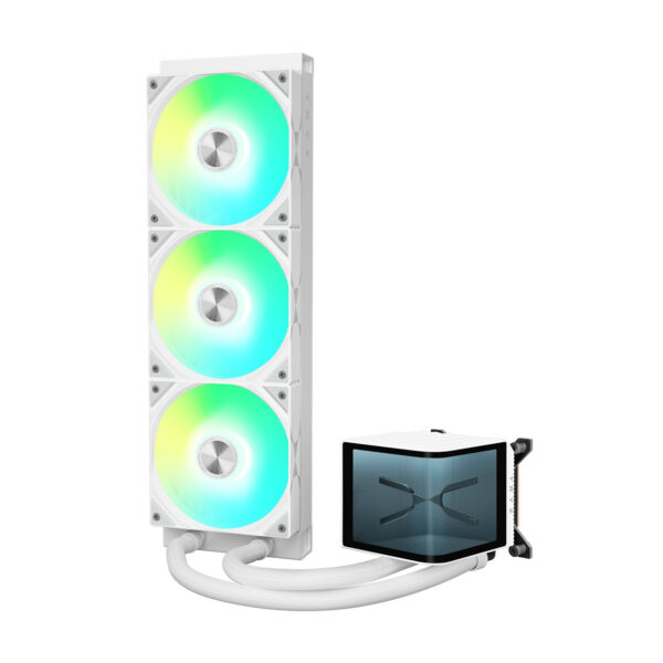 Tryx Panorama 2K 6.5" 60Hz 360mm Liquid Cooler with Curved AMOLED Display – WHITE