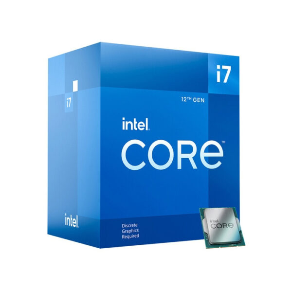 Intel Core i7-12700F Processor – 12 Cores, 25MB Cache, 2.10GHz Base / 4.9GHz Boost, LGA 1700 Socket.