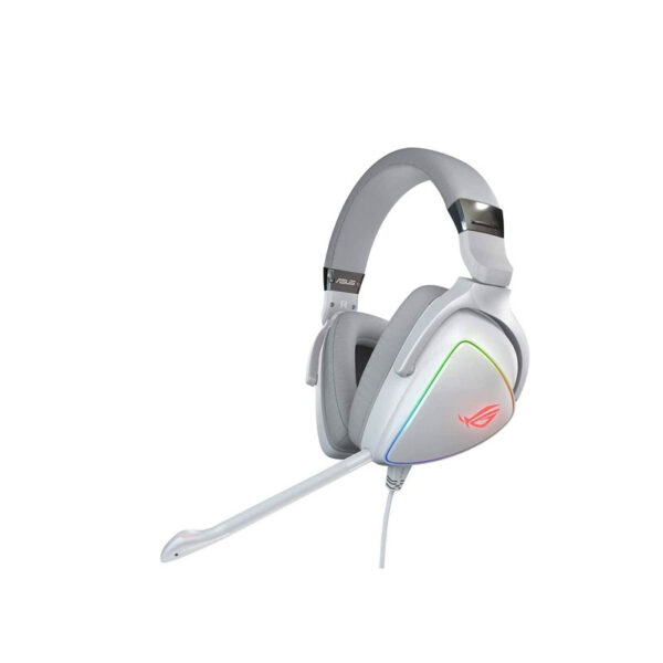 Asus ROG Delta RGB Gaming Headset with Quad-DAC and Virtual 7.1, USB-C Connector, compatible with PC, PS5, PS4, Nintendo Switch, and mobile devices.