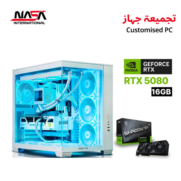 Intel Ultra 7 265K, Asus Z790-P WiFi, 32 GB DDR5 RAM, 2 TB M.2 SSD, MSI RTX Shadow 3X 5080 16 GB, L360 Liquid Cooler, 1000W PSU, Asus A32 White Case, WIN 11 Pro