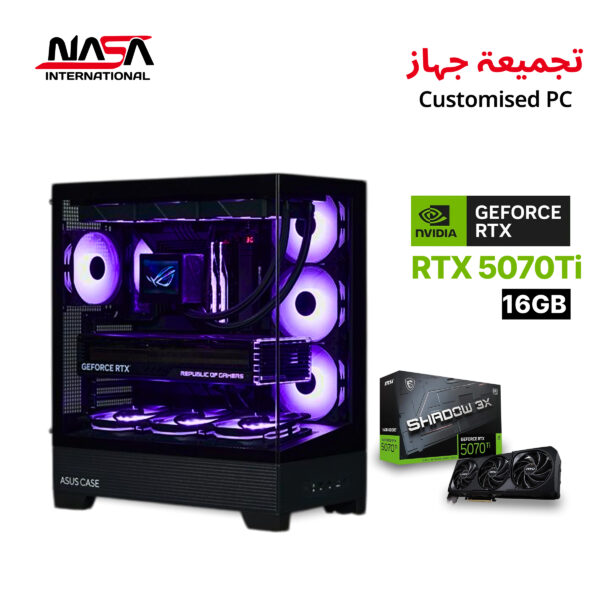 R7-9800X3D, MSI B850 Gaming Plus WiFi 6E, 32GB DDR5 RAM, 2TB M.2 SSD, MSI Shadow 3X RTX 5070 Ti 16GB, L360 Liquid Cooler, 850W Gold PSU, Asus Prime A31 Plus Case, WIN 11 Pro
