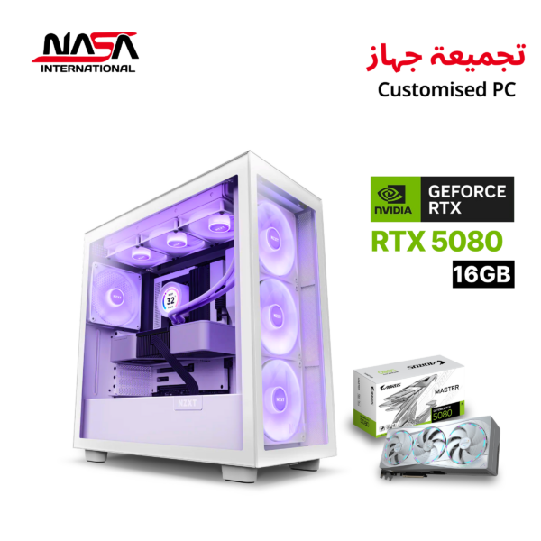 AMD Ryzen 7 9800X3D, Gigabyte X870 Aorus Elite WiFi7 ICE (White), 32GB DDR5 RGB RAM (White), 2TB M.2 SSD, Aorus Master RTX 5080 16GB (White), Asus TUF LC III 360 LCD Cooler (White), Corsair 1000W PSU (White), NZXT H7 Elite Case (White), Win 11 Pro (Original)