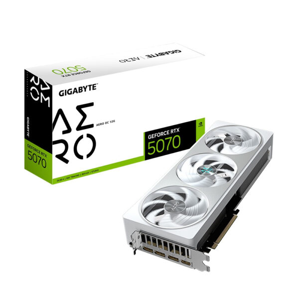 Gigabyte GeForce RTX 5070 AERO OC 12 GB White Edition GDDR7 Graphics Card