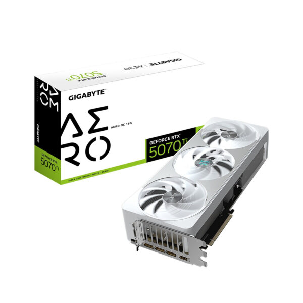 Gigabyte GeForce RTX 5070 Ti AERO OC 16 GB White Edition GDDR7 Graphics Card - White