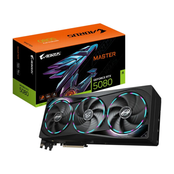 Gigabyte Aorus Master RTX 5080 16GB OC GDDR7 Graphics Card - Black