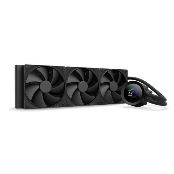 NZXT Kraken Plus 360mm V2 AIO Liquid Cooler with Display and RGB Radiator Fans – Black