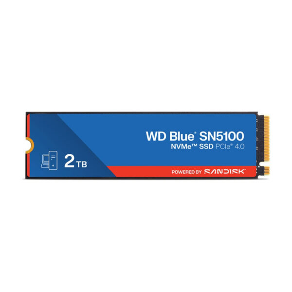SanDisk WD Blue SN5100 2TB NVMe SSD, PCIe 4.0 with up to 7100 MB/s read speed.