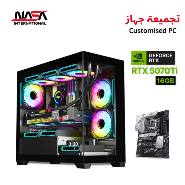 Intel i7-14700F, Asus Z790-P, 32GB DDR5 RAM, 2TB M.2 SSD, RTX 5070 Ti 16GB, L360 CPU Cooler, 850W PSU, Darkflash C218M Case, Windows 11 Pro