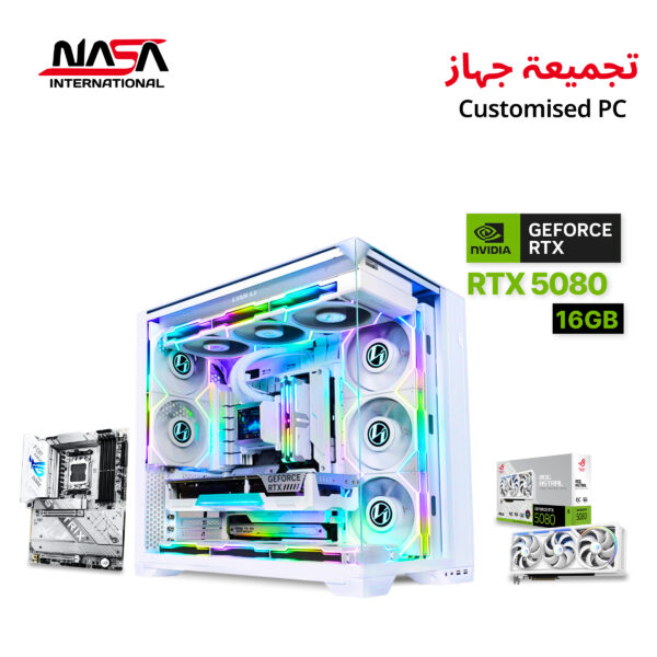 AMD Ryzen 7 9800X3D, ASUS ROG Strix X870-A, 32GB DDR5 (White), 2TB M.2 SSD, ASUS ROG Astral RTX 5080 16GB (White), Lian Li HydroShift Liquid Cooler (White), 1000W PSU (White), Lian Li O11 Vision Compact Case (White), Lian Li UNI Fan TL LCD (2× Packs, White), Windows 11 Pro