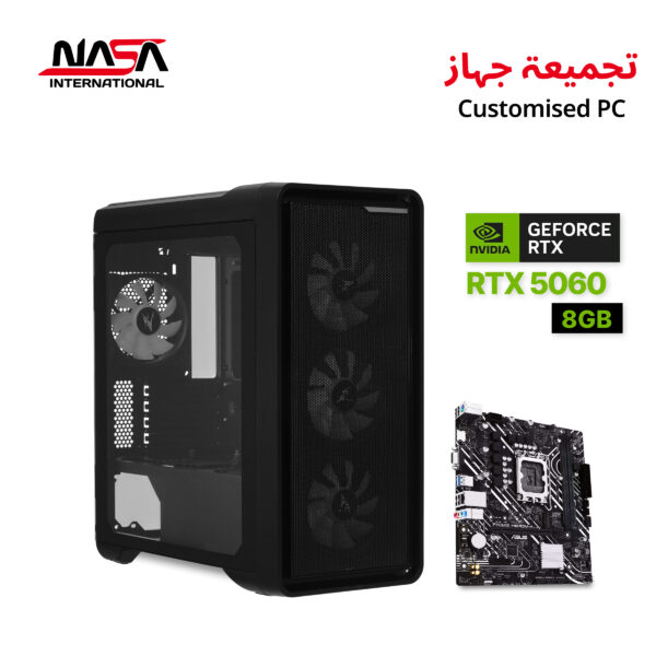 Intel Core i5-14400F, Asus Prime H610M-K ARGB, 16GB DDR5 RAM, 1TB M.2 SSD, RTX 5060 8GB, Air Cooler, 750W PSU, G Pro Case Black, Windows 11 Pro