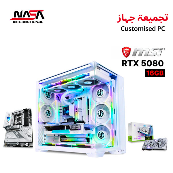 AMD Ryzen 7 9800X3D, ASUS ROG Strix X870-A, 32GB DDR5 RAM (White), 2TB M.2 SSD, MSI Gaming Trio RTX 5080 16GB (White), LianLi GA II Trinity SL-INF 360mm Liquid Cooler (White), Corsair 1000W PSU (White), LianLi Vision Compact Case (White), LianLi UNI FAN TL LCD 120mm (White), Windows 11 Pro