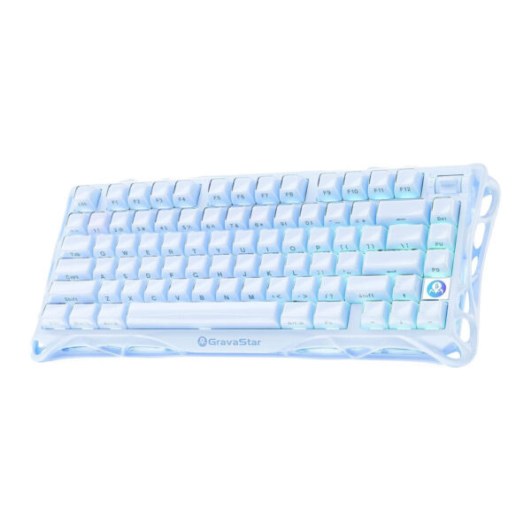 GravaStar Mercury K1 75% Wireless Mechanical Gaming Keyboard – Ice Blue, Compatible with Windows / Mac