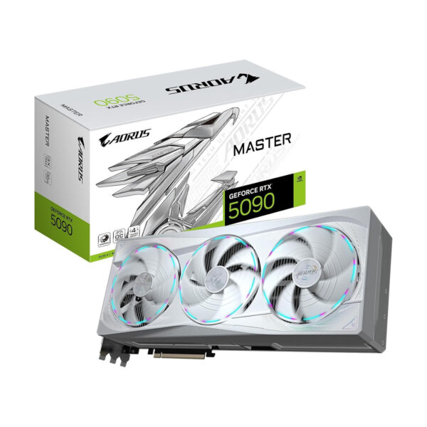 Gigabyte AORUS Master ICE GeForce RTX 5090 OC Edition 32GB GDDR7 graphics card - White