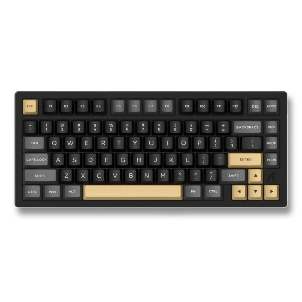 Attack Shark X75 81-key aluminum gaming keyboard with tri-mode connectivity (wired, 2.4G, Bluetooth) - Starlight Black