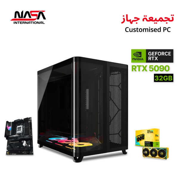 AMD Ryzen 7 9800X3D, Asus ROG Strix X870E-E, 32GB DDR5 RAM, 2TB M.2 SSD, Asus Astral Dahabi RTX 5090 32GB, Asus TUF LC III 360 LCD, Asus TUF 1200W PSU, Corsair Air 5400 LX-R RGB Link Case, WINDOWS 11 PRO