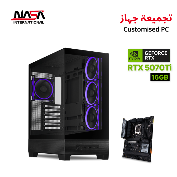 Gaming PC i7-14700K, Asus TUF Z790-Plus WiFi, 32GB DDR5 RAM, 2TB M.2 SSD, RTX 5070 Ti 16GB, Asus L360 Liquid CPU Cooler, 850W PSU Gold, Asus A31 Plus Case, Windows 11 Pro