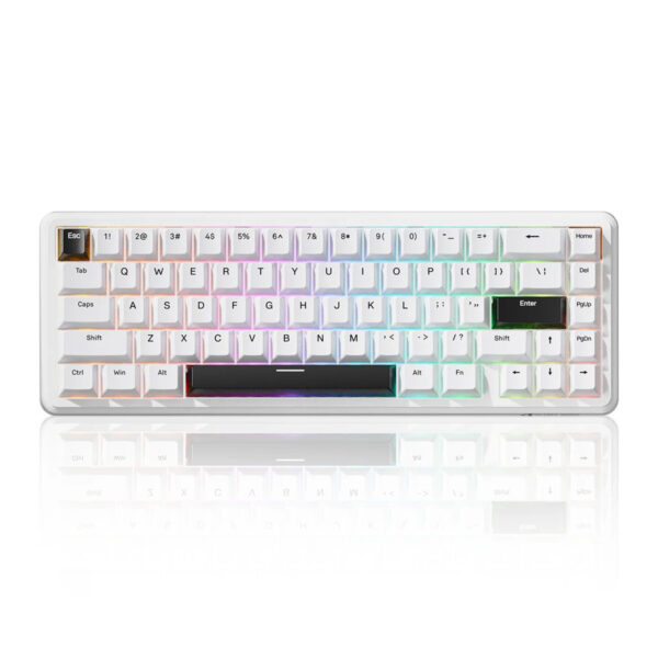 Attack Shark X65 HE 8K magnetic switch gaming keyboard with Rapid Trigger technology - White.
