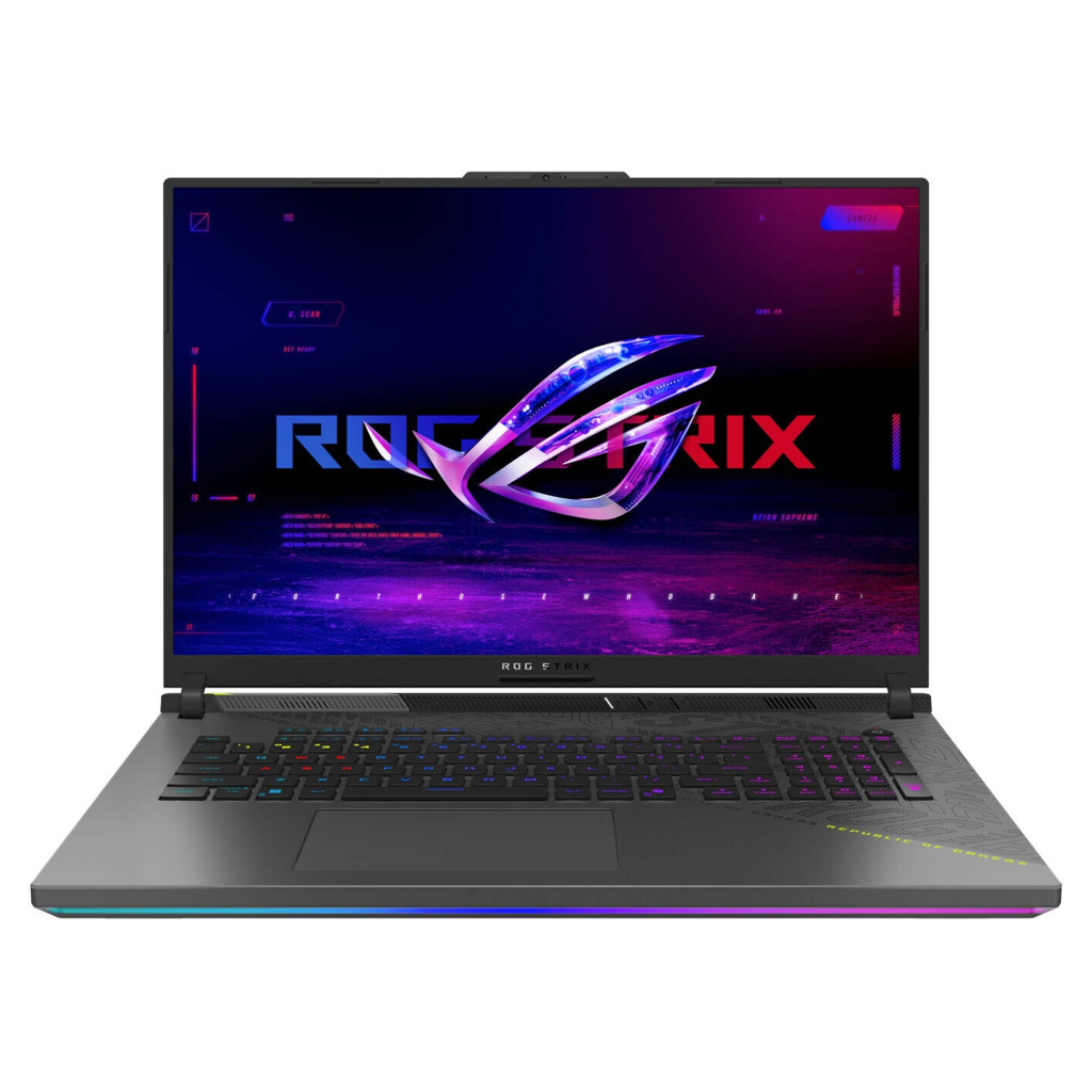 ASUS ROG Strix G18 2025 gaming laptop with 18-inch FHD+ 144Hz display, Ryzen 9 8940HX and RTX 5050 GPU.