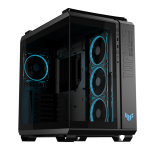 ASUS TUF Gaming GT502 Horizon ARGB black panoramic ATX mid-tower gaming case with tempered glass panels.
