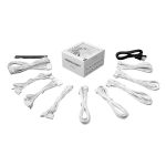 DarkFlash PMT1250 white 1250W modular ATX power supply with 80 Plus Gold certification.