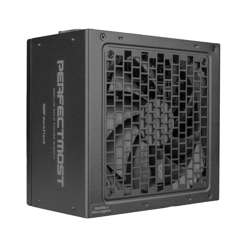 DarkFlash Perfect Most 750W black fully modular PSU with 80 Plus Gold efficiency and PCIe 5.1 support.