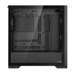 ASUS TUF Gaming GT302 black PC case with RGB lighting and spacious interior for gaming PC builds.