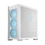 ASUS TUF GT302 ARGB white gaming PC case with high airflow design and RGB fans.