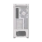 ASUS TUF Gaming GT302 white RGB gaming case with airflow design and tempered glass panel.
