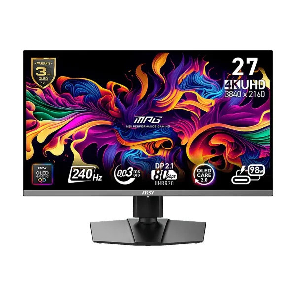 MSI MPG 272URX 27″ 4K UHD QD-OLED Gaming Monitor MSI MPG 272URX 27″ 4K UHD QD-OLED Gaming Monitor