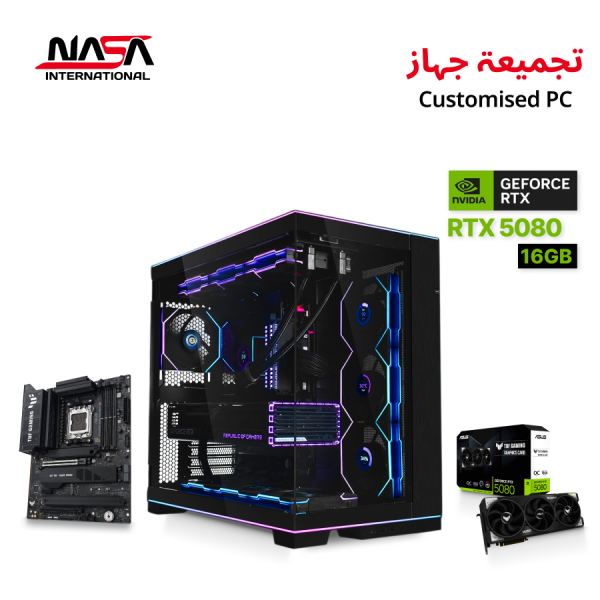 Gaming PC with Ryzen 7 9850X3D, ASUS TUF RTX 5080 16GB, 32GB DDR5 RAM