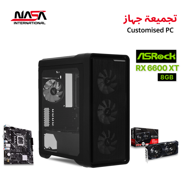 Gaming PC with Intel i5-12400F, RX 6600 XT 8GB, 16GB RAM, 1TB NVMe SSD & Windows 11 Pro
