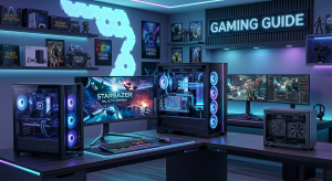 Different types of gaming PCs including budget, mid-range, and high-end custom gaming setups with RGB lighting and powerful hardware (2026 guide)