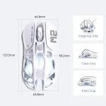 GravaStar Mercury M2 Wireless Gaming Mouse – Opaline White Edition