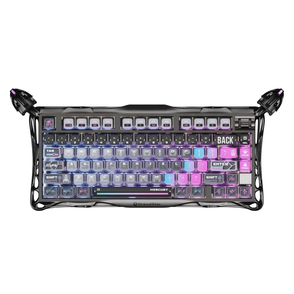 GravaStar Mercury K1 Pro 75% Wireless Mechanical Gaming Keyboard – Cyberpunk Edition