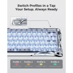 GravaStar Mercury V60 Pro 60% Hall Effect Gaming Keyboard – Chrome Silver