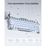 GravaStar Mercury V60 Pro 60% Hall Effect Gaming Keyboard – Chrome Silver