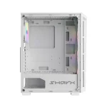 Sharx Razorfin ATX Mid Tower Case with Tempered Glass Side Panel, 4 RGB Fans